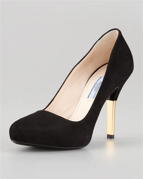 black prada pump 3 inch|prada chunky heel pumps.